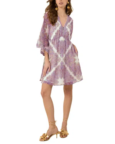 Hale Bob Emerie Silk-blend Mini Dress In Purple