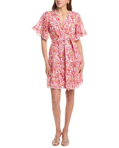 Hale Bob Emmalyn Linen-blend Dress In Pink