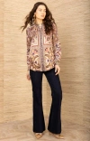 Hale Bob Etta Silk Top In Brown