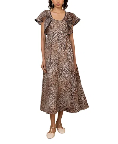 Hale Bob Euphemia Organza Maxi Dress In Burgundy