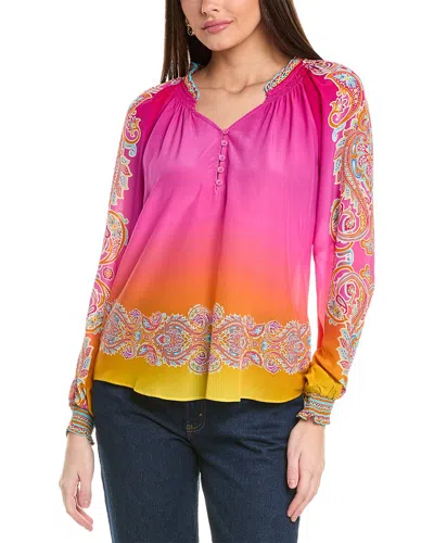 Hale Bob Everleigh Silk Top In Multi