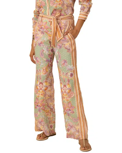 Hale Bob Fernanda Linen Pant In Multi