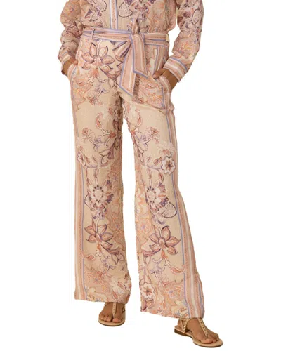 Hale Bob Fernanda Linen Pant In Pink