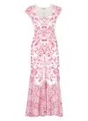 Hale Bob Floral Pattern Maxi Dress