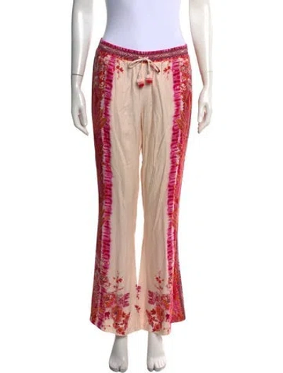 Pre-owned Hale Bob Floral Print Flared Pants In Multicolor