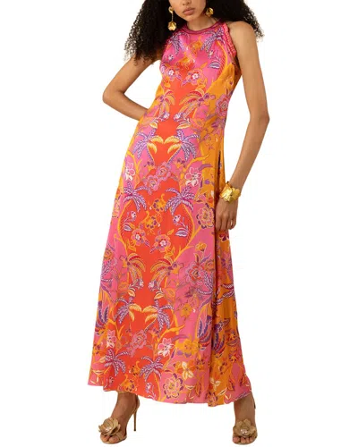 Hale Bob Florence Silk-blend Maxi Dress In Pink
