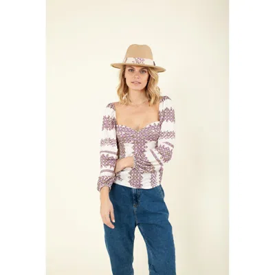 Hale Bob Francesca Jersey Top In Gray