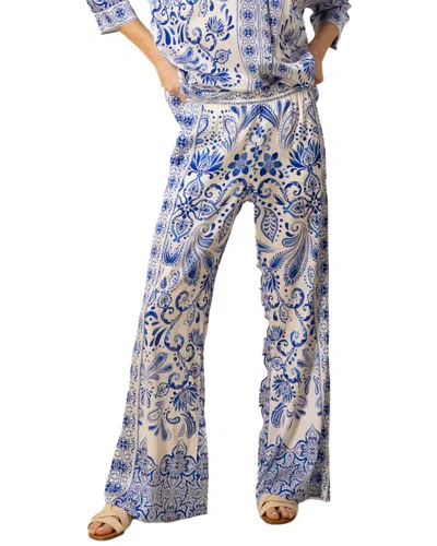 Hale Bob Frankie Silk-blend Pant In Blue