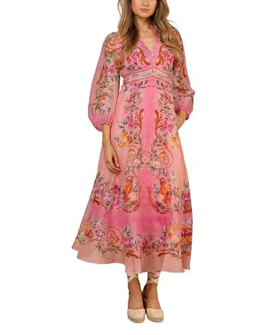 Hale Bob Frida Organza Maxi Dress In Multi