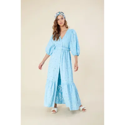 Hale Bob Gail Maxi Dress In Blue