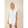 Hale Bob Geri Solid Eyelet Shorts In White