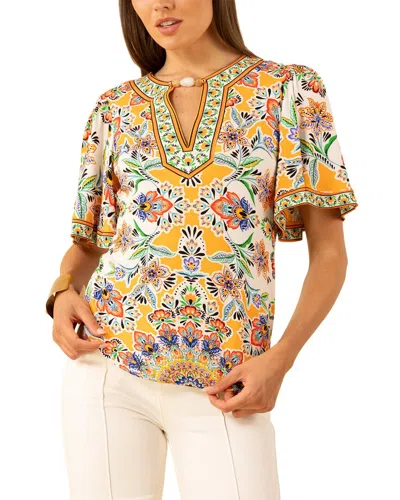 Hale Bob Giana Short Sleeve Top In Multi