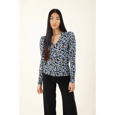 Hale Bob Halima Fleece Top In Blue