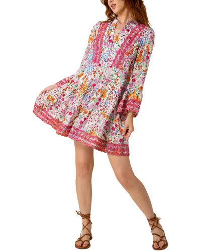 Hale Bob Harley Linen-blend Dress In Pink