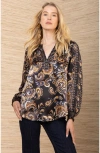Hale Bob Haylee Silk Top In Black