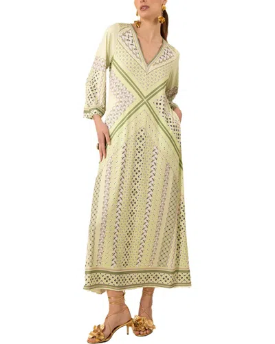 Hale Bob Henley Midi Dress In Green