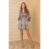 Hale Bob Hunter Charmeuse Dress In Black