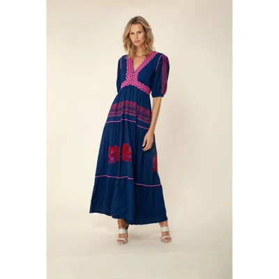 Hale Bob Ignia Maxi Dress In Blue