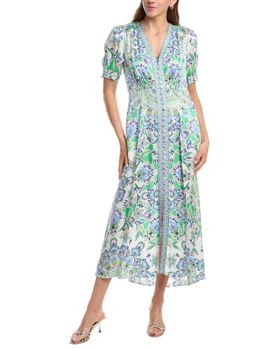 Hale Bob Ila Silk-blend Maxi Dress In Multi