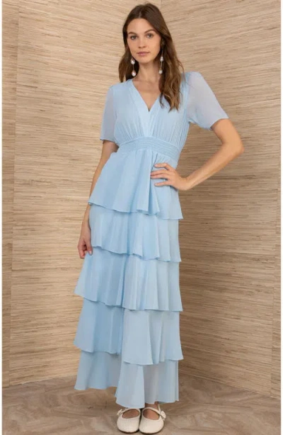 Hale Bob Imogene Solid Maxi Dress In Blue