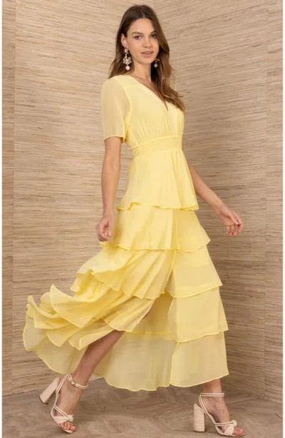Hale Bob Imogene Solid Maxi Dress In Yellow