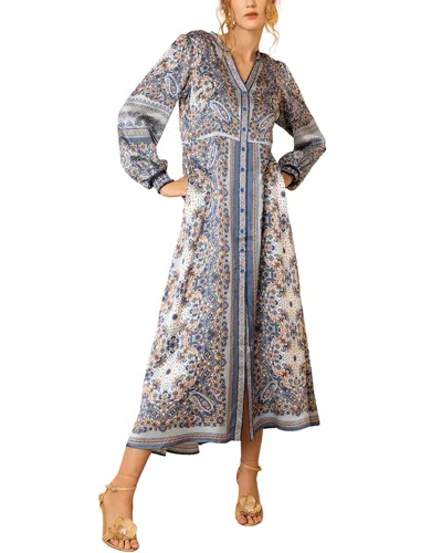 Hale Bob Isabela Silk-blend Maxi Dress In Multi