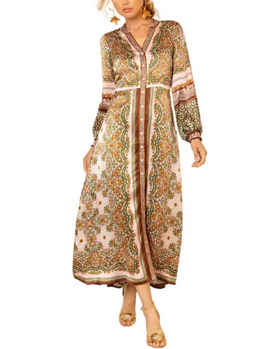 Hale Bob Isabela Silk-blend Maxi Dress In Multi