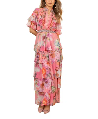 Hale Bob Itzayana Chiffon Maxi Dress In Multi