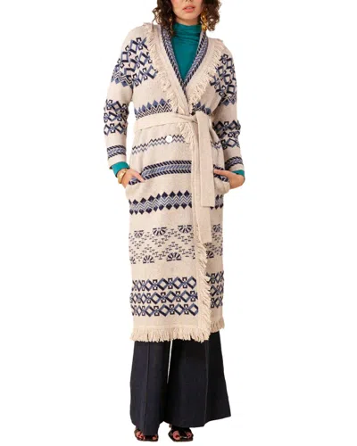 Hale Bob Jacquard Wool-blend Maxi Dress In Neutral