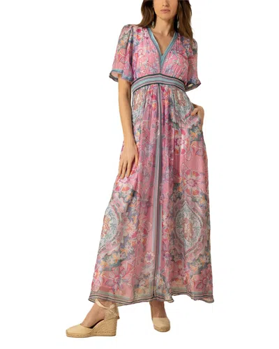 Hale Bob Jaliyah Silk-blend Maxi Dress In Pink