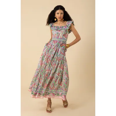 Hale Bob Jamie Voile Dress In Green