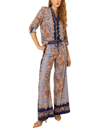 Hale Bob Jaylani Silk Pant In Brown