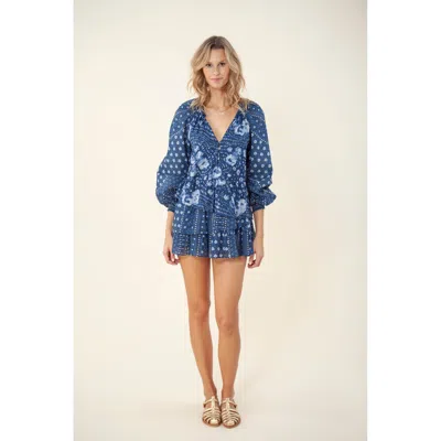 Hale Bob Jaylin Voile Dress In Blue