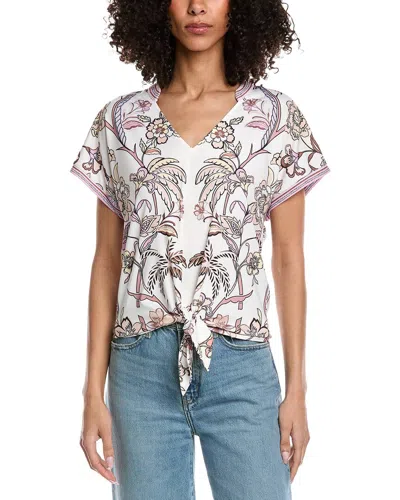 Hale Bob Jazmin Short Sleeve Knit In White