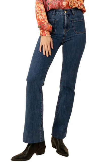 Hale Bob Jenna Pocket Denim Pants In Blue
