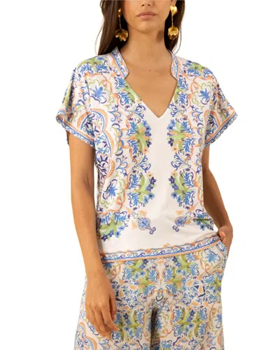 Hale Bob Joelle Short Sleeve Top In Multi