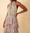 Hale Bob Jordan Tiered Halter Maxi Dress In Orange In Orange