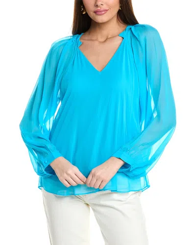 Hale Bob Josie Solid Top In Blue