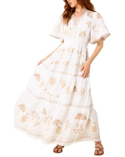 Hale Bob Journey Linen Maxi Dress In Neutral