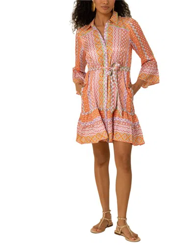 Hale Bob Julieta Silk-blend Mini Dress In Orange