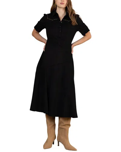 Hale Bob Kaisley Short Sleeve Midi Dress In Purple