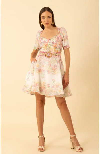 Hale Bob Kara Linen Dress In Multi