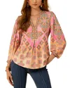 Hale Bob Kataleya Blouse In Brown