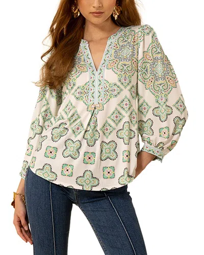 Hale Bob Kataleya Blouse In Green