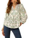 Hale Bob Kataleya Blouse In Green
