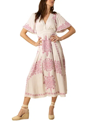 Hale Bob Katalina Midi Dress In Metallic