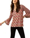Hale Bob Kate Long Sleeve In Red