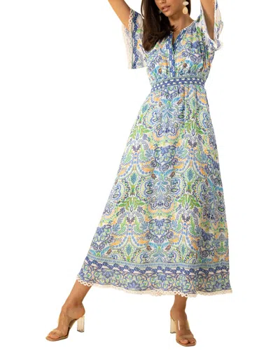 Hale Bob Katelyn Linen Maxi Dress In Multi