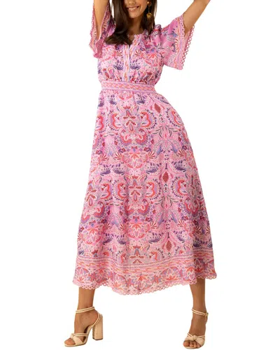 Hale Bob Katelyn Linen Maxi Dress In Pink