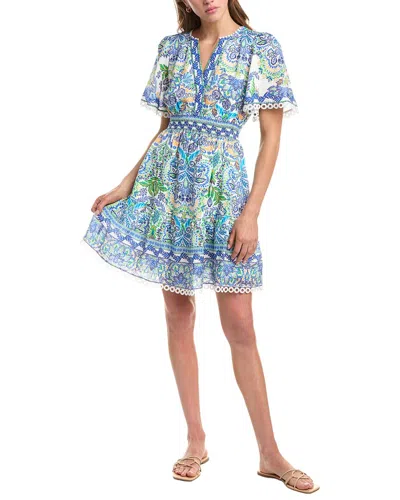 Hale Bob Katelyn Linen Mini Dress In Blue